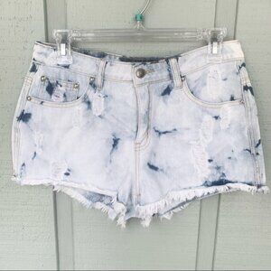 •-  J&C Distressed Acid Wash Cutoff Shorts O5